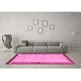thumbnail image 3 of Ahgly Company Indoor Round Abstract Pink Modern Area Rugs, 8' Round, 3 of 4