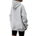 thumbnail image 4 of Hibeli Women Long Sleeve Pullover Oversized Solid Color Hoodie Top Sweatshirts, 4 of 4