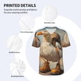 thumbnail image 3 of Uemuo Hiking Duck Print Mens Polo Shirts Baseball T-shirt Performance Short Sleeve Golf Shirt Moisture Wicking Athletic Casual Collared T-Shirt-XX-Large, 3 of 7