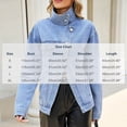 thumbnail image 2 of Zefriona Womens Denim Jacket Asymmetric Hem Drop Shoulder Button Pocket Long Sleeve Jean Coat Light Blue Size M, 2 of 9