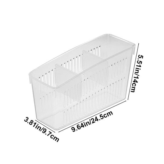 SLYNSHome Refrigerator Organizer Bins - Stackable - Clear Kitchen Food Organizer Container Bins with Handles for Pantry,Cabinets,Shelves,Drawer,Freezer