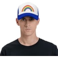 thumbnail image 6 of Pride Rainbow Trucker Hat for Men Women, Lesbian Gay Bisexual Transgender LGBT Baseball Cap Mesh Caps, 6 of 7
