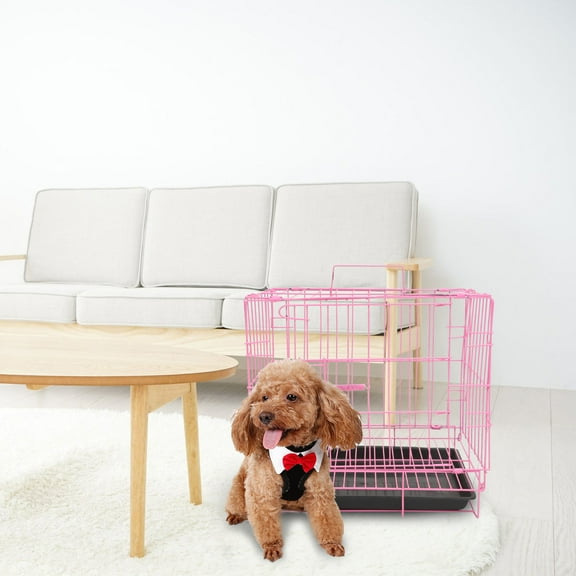 QIFULL Portable Dog Cage Pet Cage Iron Safety Resting 1Set