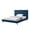Denim, variant on Charcoal Solid Wood Twin Upholstered Linen Bed