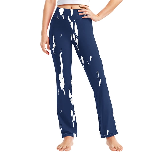 Odeerbi 2-13 Años Niñas Pierna Ancha Pantalones Yoga Entrenamiento Danza Deportes Pantalones Elasticidad Lindo Alto Cintura Pantalones de Pierna Recta
