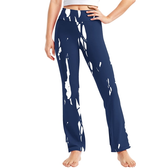 Odeerbi 2-13 Años Niñas Pierna Ancha Pantalones Yoga Entrenamiento Danza Deportes Pantalones Elasticidad Lindo Alto Cintura Pantalones de Pierna Recta