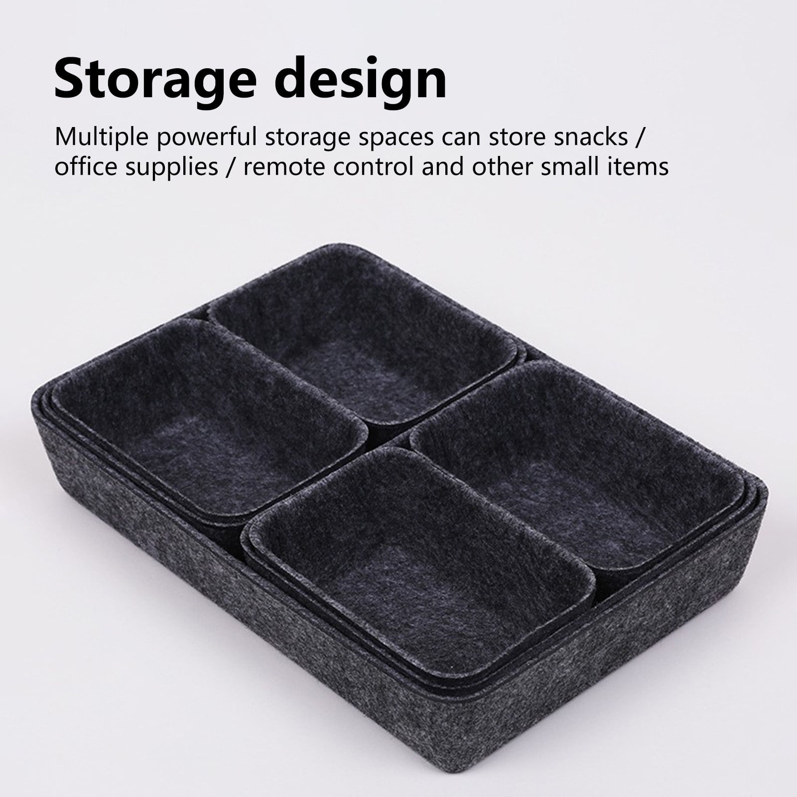 Tuphregyow Desk Drawer Organizer Tray Dividers Set,Kitchen Bathroom Office Drawer Organizers,Separators Shallow Felt Storage Bins Container for Makeup Juck Jewelry Utensils Tools Dresser,7 Pack