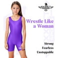 thumbnail image 4 of Exxact Sports Youth Girls Wrestling Singlet – High-Cut, Full-Coverage Kids Wrestling Singlets For Girls (Purple, Youth Medium), 4 of 7