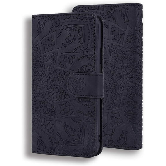 Wallet Case for iPhone 11,PU Leather Shockproof Protective Case,iPhone 11 Flip Phone Shell, Magnetic Kickstand Cover Compatible with iPhone 11,Black