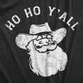 thumbnail image 2 of Mens Ho Ho Yall T Shirt Funny Xmas Southern Cowboy Santa Claus Tee for Guys Graphic Tees, 2 of 9