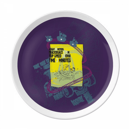 

Amusement Park Facilities Roller Coaster Plate Decorative Porcelain Salver Tableware Dinner Dish