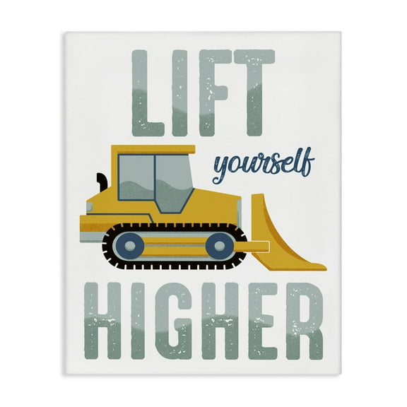 Stupell Industries Lift Yourself Higher Phrase Transportation Painting Wrapped Canvas Art Print Wall Art, 16 x 20