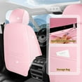thumbnail image 3 of Car Seat Covers Full Set for Nissan Frontier 2009-2025,Breathable Nappa Leather Luxury Automotive Interior Accessories with Lumbar Support Pink, 3 of 5