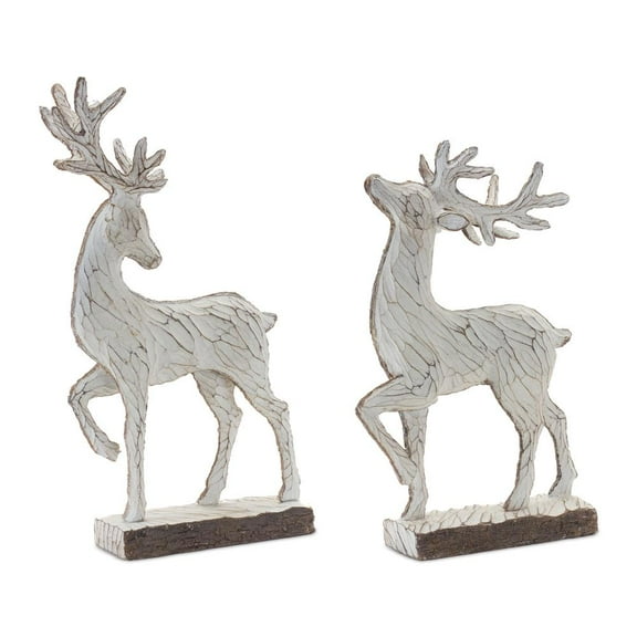 Melrose International LLC Deer (Set of 2) 8"L x 12.5"H, 8.5"L x 14.5"H Resin