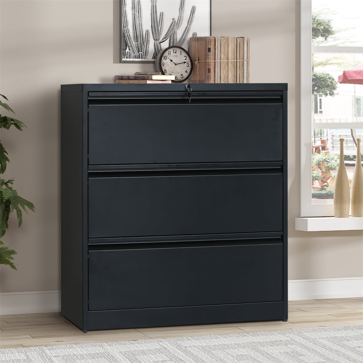 3 Drawer Lateral File Cabinet Metal Storage Box,3 Drawer ...