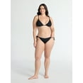 thumbnail image 2 of Time and Tru Women's and Women’s Plus Ottoman Rib Triangle Bikini Top, Sizes XS- 2X, 2 of 6
