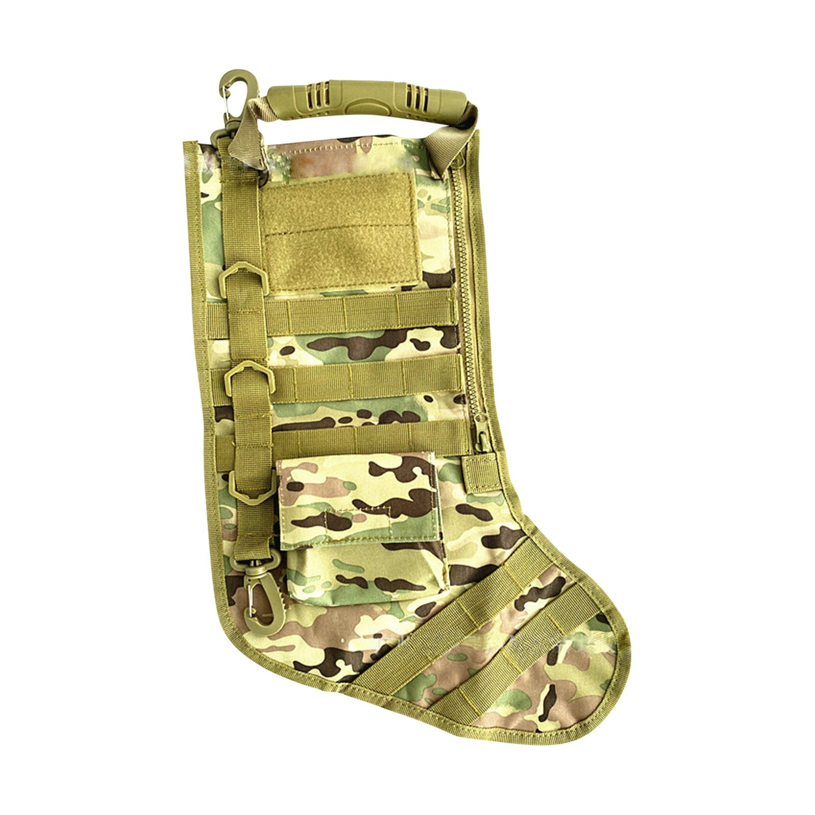 Military MOLLE Tactical Christmas Holiday Stocking Gift Seasonal Decor w/ handle 