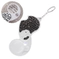 thumbnail image 4 of Mini Magnifier, Premium Handheld Magnifying Glass PU Leather With Light For Seniors Reading For Low Vision For Inspection Silver,Black, 4 of 8