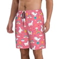 thumbnail image 2 of Balery Yoga Unicorn Traje de Baño Estilo Hawaiano para Hombre, Shorts de Secado Rápido con Bolsillos-Small, 2 of 6