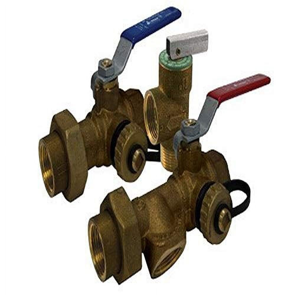 JOMAR INTERNATIONAL 810-504G 3/4 in. Threaded Lead Free Tankless Water Heater Valve Kit