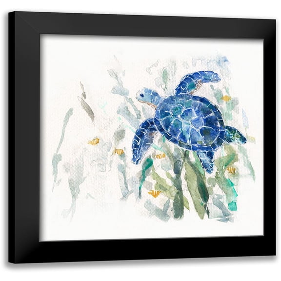 Swatland, Sally 12x12 Black Modern Framed Museum Art Print Titled - Turtle Cove II