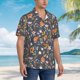 thumbnail image 3 of Fotbe Wildflowers Camisa Hawaiana para Hombre Unisex – Camisa Casual de Verano con Botones de Manga Corta de Algodón y Lino,3X-Large, 3 of 7
