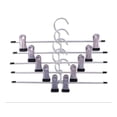 thumbnail image 3 of Perchas de metal para pantalones/faldas, perchas antideslizantes fuertes para ropa con 2 Clips ajustables para pantalones, vaqueros, toallas, perchas con Clip, color negro, 10 Uds., 3 of 5