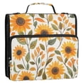 thumbnail image 5 of FORMRS Zipper Binder with Shoulder Strap 2-inch Ring 500 Sheet Capacity File Bag, Watercolor Sunflowers, 5 of 5