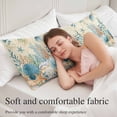 thumbnail image 5 of Teal Blue Coastal Body Pillow Covers 20"x54", Summer Beach Starfish Shell Coral Nautical Retro Soft Brushed Microfiber Breathable Throw Pillow Covers, Pillowcase with Zipper for Couch Sofa Bedroom, 5 of 9