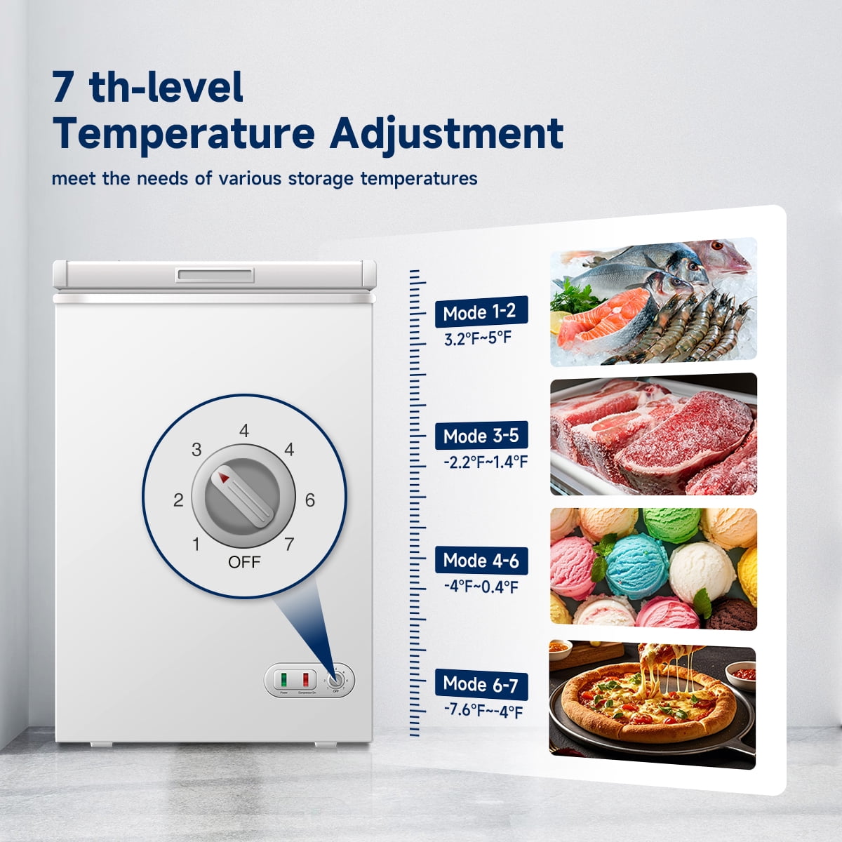 LiviNest Compact Chest Freezer for Apartments: 3.0 Cu.ft Deep Freeze - Saves $50 Yearly on Electricity - Lockable Stay-Open Lid & Wheels for Small Kitchens & Business Back-of-House