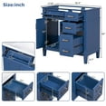 thumbnail image 3 of VISWILD Bathroom Cabinet without Sink, Modern Bathroom Cabinet with Four drawers, Bathroom Cabinet is Suitable for Bathrooms, Apartments, Blue, 3 of 7