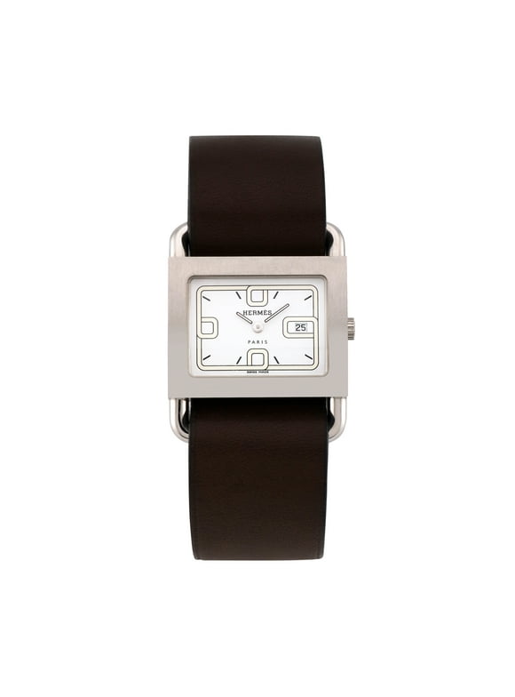 Pre-Owned Hermes Women's Barenia 31mm X 25mm Brown leather Wristwatch