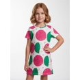 thumbnail image 5 of Kids Everyday Short Sleeve Dress Slim-Fit Crew Neck Casual Dress for Girls Big Girls Age 6-13 Everyday Look, 5 of 6