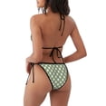thumbnail image 2 of Zufioo Daisy Plaid Green for Women's Bikini Set,High Elastic Swimsuit and Swim Trunks Two-piece Set-Removable Chest Pad,Strap Style,Pool and Beach Swimwear-XX-Large, 2 of 7