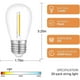 thumbnail image 2 of 30-Pack Outdoor String Light Bulbs, Waterproof S14 Replacement Bulb, E26 Base Warm White, 2 of 5
