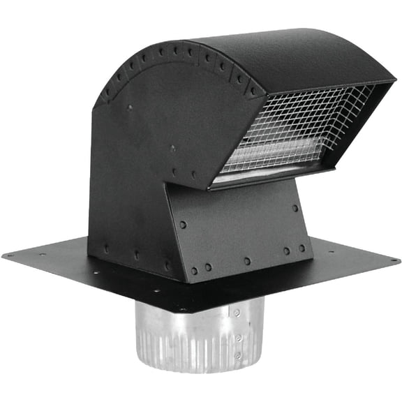 Imperial VT0568 6-Inch R2 Premium Roof Vent Cap with Collar, Black — Residential Use, Standard Application
