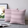thumbnail image 2 of Pillow Covers 20x20 Set of 2, Modern Minimalist Lines Throw Pillow Covers Decorative Couch Cushion Cover, Pink Lines Stripes Pattern Microfiber Soft Square Pillowcases for Bedroom Living Room Sofa, 2 of 9