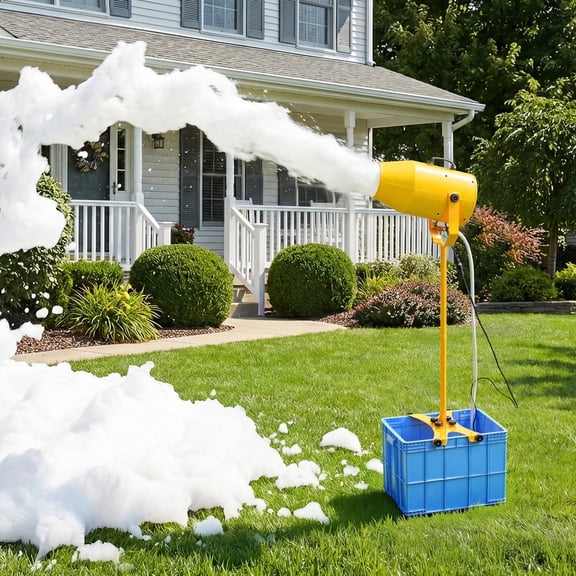 VEVOR Foam Machine, 9.84 to 16.40 ft Spray Distance Foam Cannon Party Machine, Bubble Cannon with 74QT Water Tank, Stable Vertical Design, Dense Foams Maker for Gatherings, Celebrations & Par