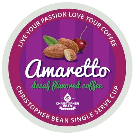 Amaretto Decaf Single Cup Coffee Christopher Bean Coffee, For Keurig Brewers ( 18 Count