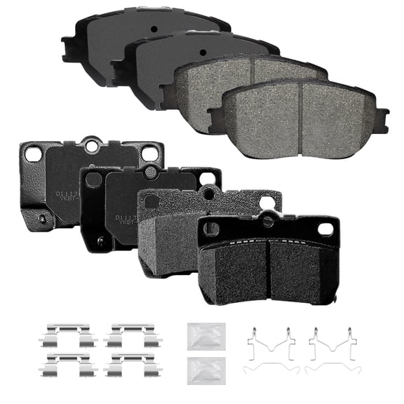ACB ZONE 8PCS Ceramic Brake Pads(D908 D1113) for Lexus IS250 2009-2013 USA Market Only GS300 2006 All Models, Front and Rear