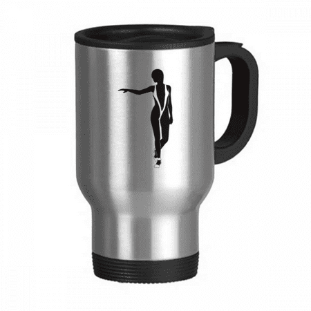 

Hot Beauty Woman Underwear Outline Travel Mug Flip Lid Stainless Steel Cup Car Tumbler Thermos