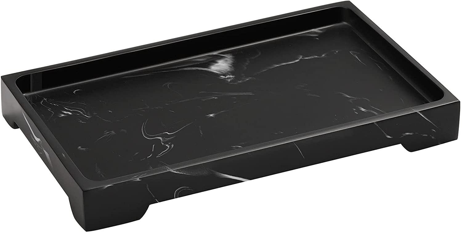 Luxspire Resin Vanity Tray, Bathroom Tray Toilet Tank Storage Tray, 11