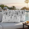 thumbnail image 2 of Summer Botanical Outdoor Pillow Covers Pack of 2 Gray Eucalyptus Leaves Rustic Farmhouse Pastoral Waterproof Throw Pillow Covers Decorative Cushion Cases for Patio Garden Tent Balcony 20x12 inch, 2 of 9