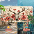 thumbnail image 5 of 1 Pcs 2D Flat License Plate Covers & Frames, Deer Skull with Flowers For Decorative Front, Waterproof For Decoration Aluminum License Plate Covers & Frames Cover For Men Women, 12" X 6", 5 of 7