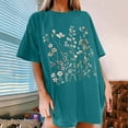 thumbnail image 5 of Drses Wildflowers Shirt for Women Oversized Floral Loose T Shirts Graphic Tees Flower Plant Shirts Womens Tops, 5 of 7