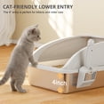 thumbnail image 5 of Stainless Steel Cat Litter Box with Lid, Metal Kitty Litter Box with Scoop, Non-Stick Base, Easy to Clean for Cat, Rabbit, Guinea Pigs and Hamsters - Light Gray, 5 of 8