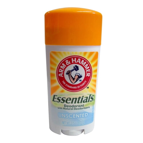 Arm And Hammer Essentials Natural Deodorant, Unscented 2.5 Oz