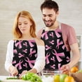 thumbnail image 3 of Pink Breast Cancer Apron-Garden Aprons for Women with Pockets-Cotton Linen Waterproof Kitchen Cooking Gardening Aprons Adjustable for Kitchen,Cooking,BBQ and Salon 32"x27", 3 of 7