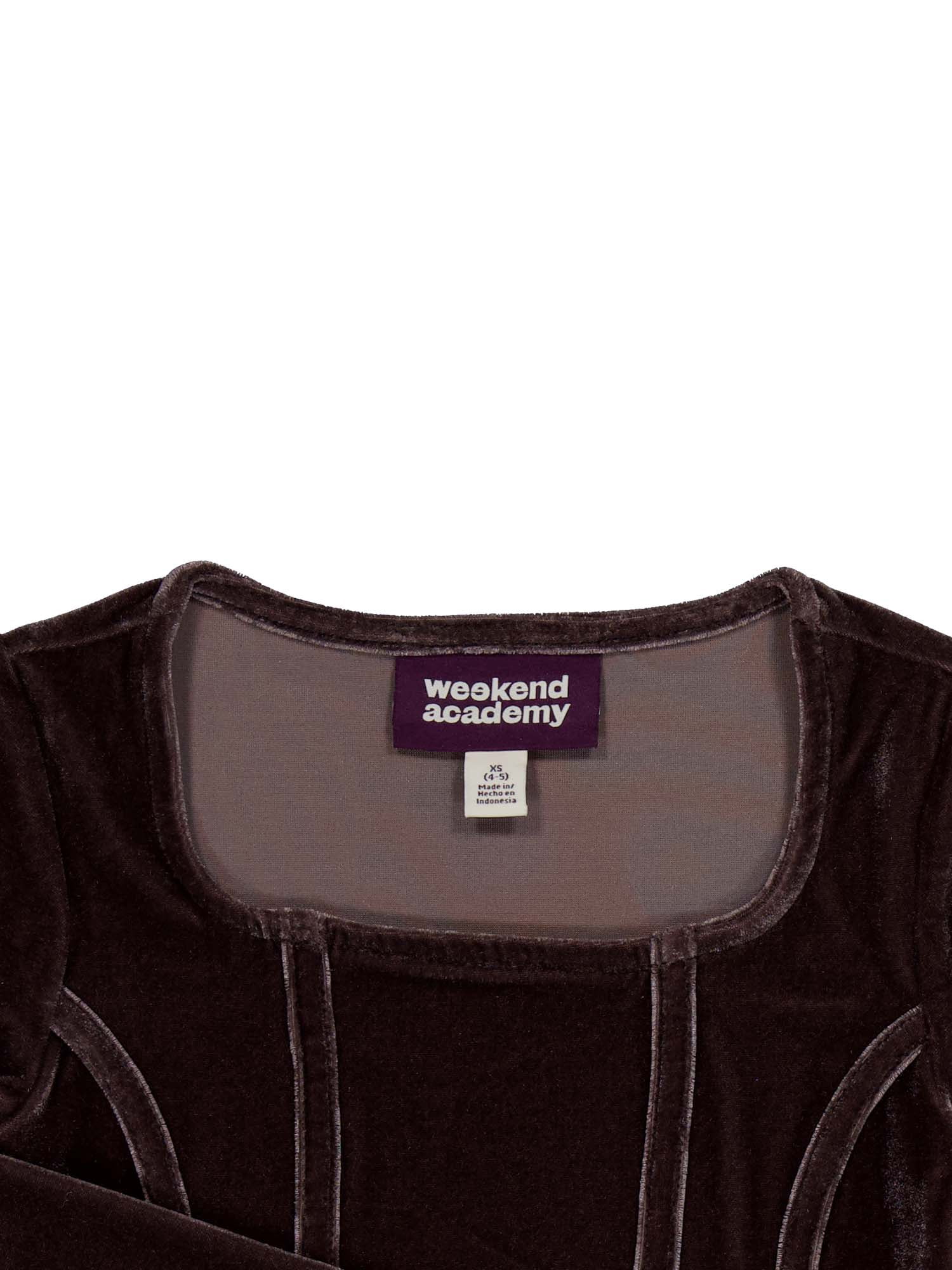 Weekend Academy Girls Velvet Corset Top with Long Sleeves, Sizes 4-18