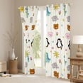 thumbnail image 4 of Homewish Kawaii Pig Penguin Black Out Curtains, Cute Dinosaur Elephant Bear Curtains Pack of 2 (42x63 Each), Cartoon Animal Theme Bedroom Curtains, Black Out Curtains Decor, 4 of 7
